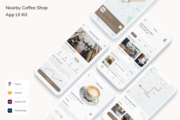 Nearby Coffee Shop App UI Kit