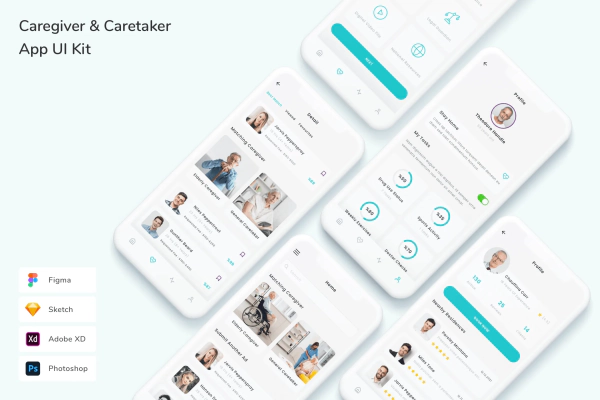 Caregiver & Caretaker App UI Kit