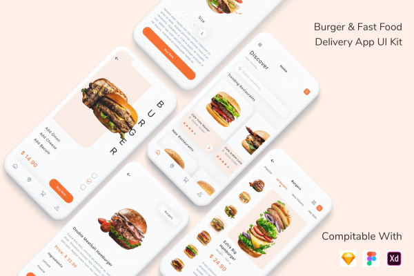 Burger & Fast Food Delivery App UI Kit