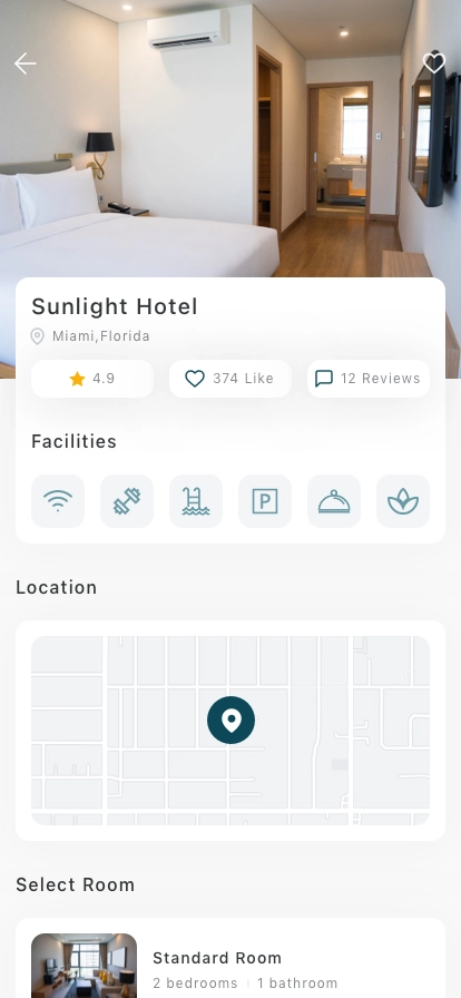 Hotel Booking Mobile App UI Kit - Screenshot 4