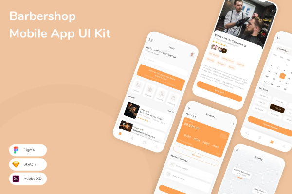 Barbershop Mobile App UI Kit