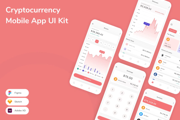 Cryptocurrency Mobile App UI Kit