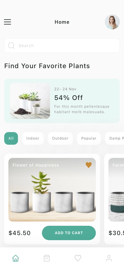 Plant Shop Mobile App UI Kit - Screenshot 2