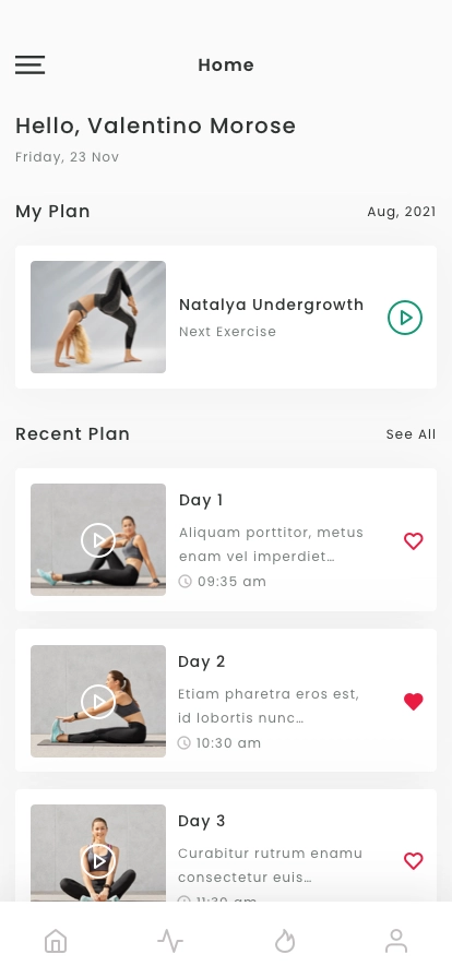 Fitness & Training Tracker App UI Kit - Screenshot 1