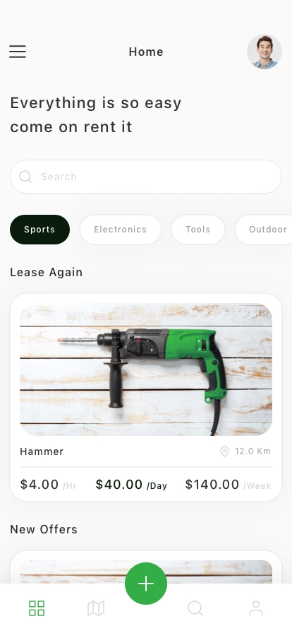 Tool Rental Mobile App UI Kit - Screenshot 1