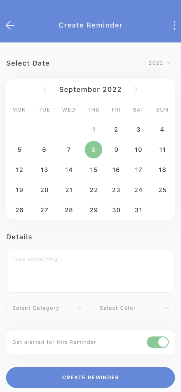 Reminder Mobile App UI Kit - Screenshot 3