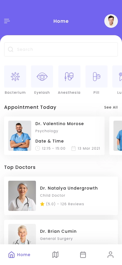 Doctor Finder App UI Kit - Screenshot 2