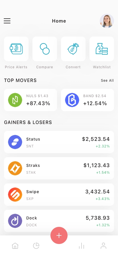 Cryptocurrency Mobile App UI Kit - Screenshot 1
