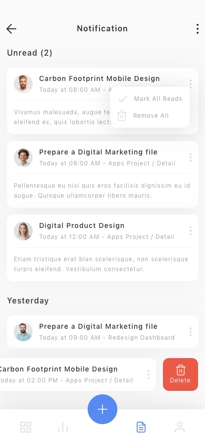 Team & Project Management Mobile App UI Kit - Screenshot 4