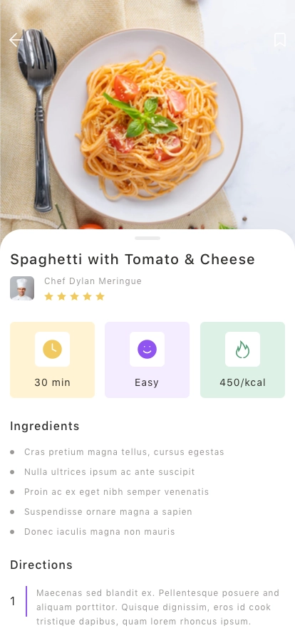 Food Recipe App UI Kit - Screenshot 3