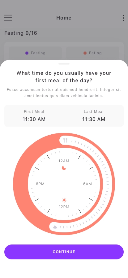 Intermittent Fasting App UI Kit - Screenshot 2