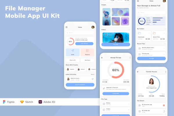 File Manager Mobile App UI Kit