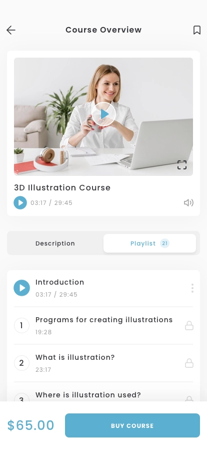 Online Course Mobile App UI Kit - Screenshot 5