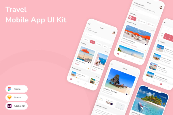 Travel Mobile App UI Kit