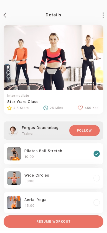 Workout & Fitness Mobile App UI Kit - Screenshot 3