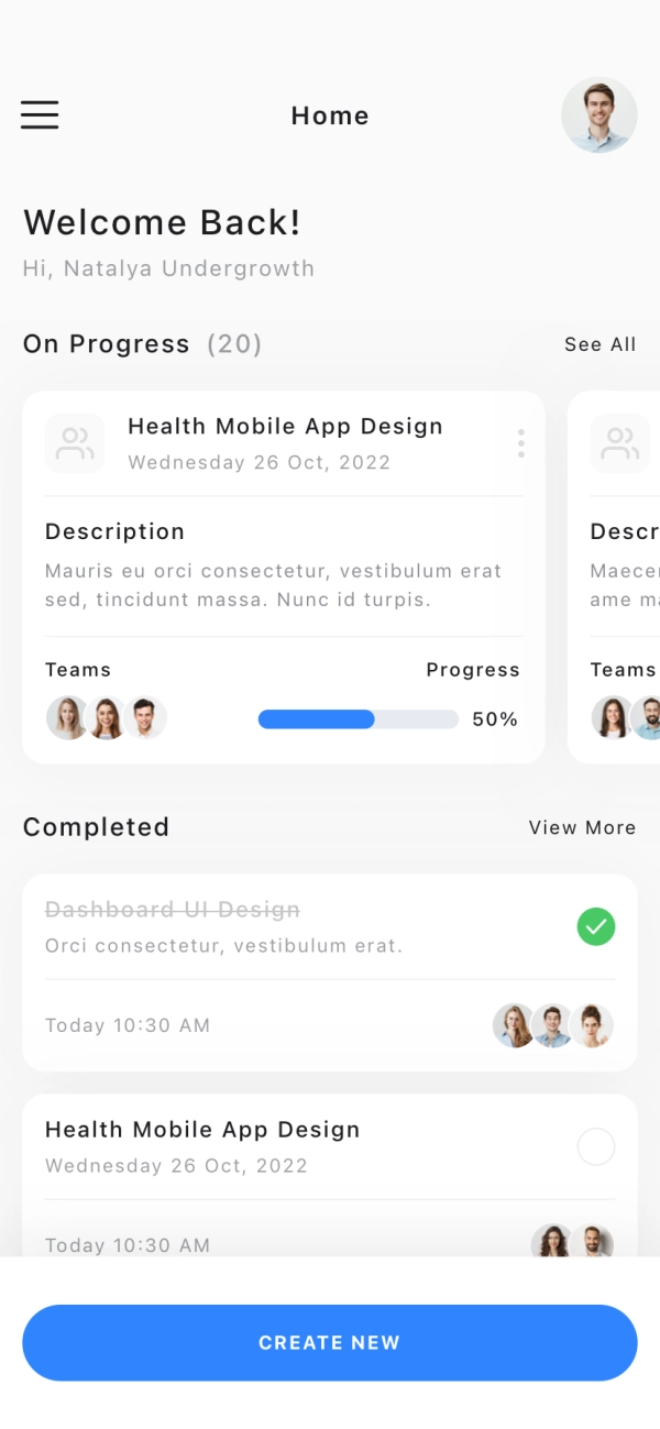 Task Management Mobile App UI Kit - Screenshot 1