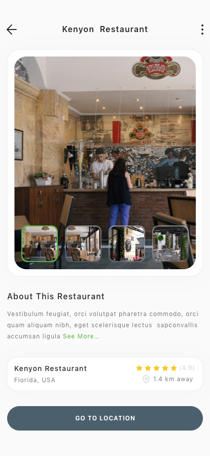 Restaurant Search Mobile App UI Kit - Screenshot 4