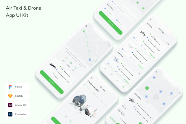 Air Taxi & Drone App UI Kit