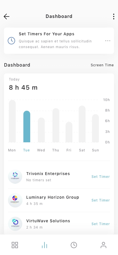 Digital Wellbeing Mobile App UI Kit - Screenshot 2
