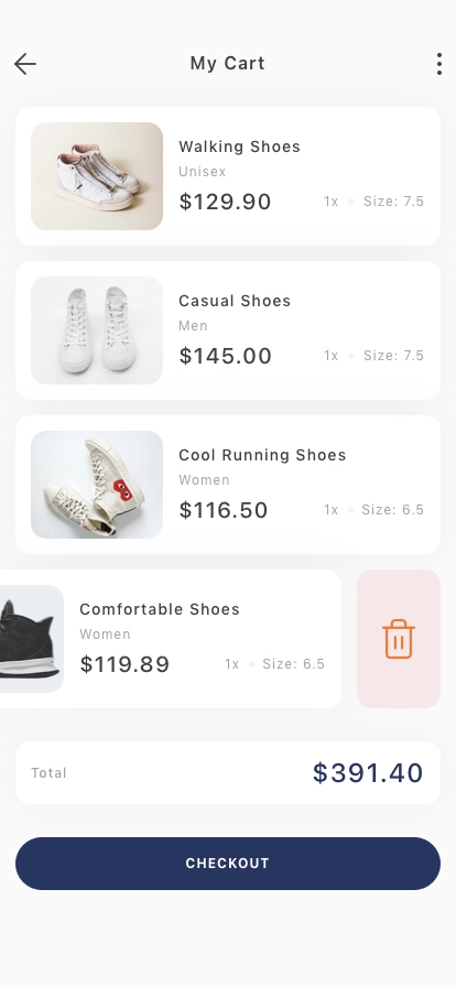Shoes Shop Mobile App UI Kit - Screenshot 4