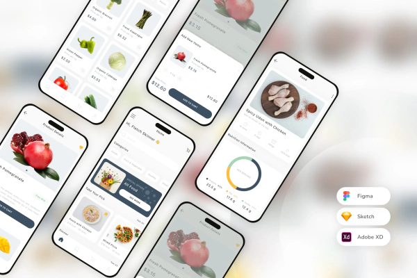 Grocery & Recipes Mobile App UI Kit