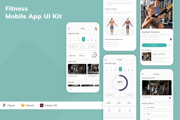Fitness Mobile App UI Kit