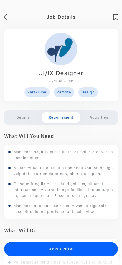 Find Job Mobile App UI Kit - Screenshot 4