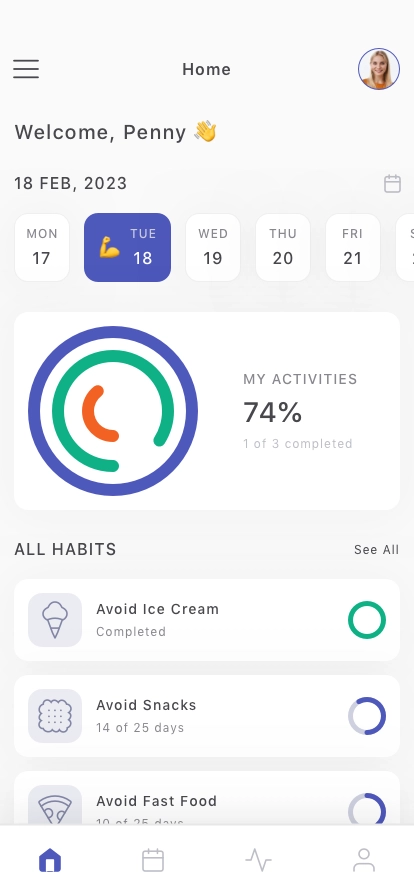 Activity Tracker Mobile App UI Kit - Screenshot 1