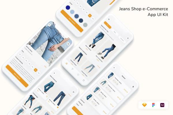 Jeans Shop e-Commerce App UI Kit