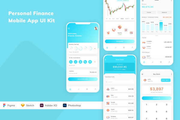 Personal Finance Mobile App UI Kit