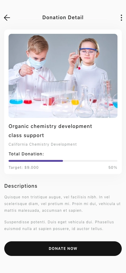 AI Fundraising Mobile App UI Kit - Screenshot 2