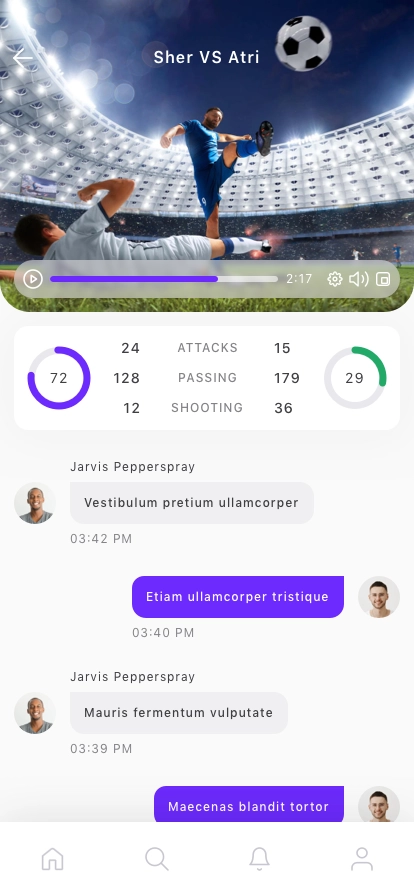 Live Score Mobile App UI Kit - Screenshot 4