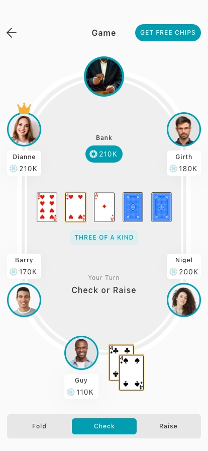 Poker Game Mobile App UI Kit - Screenshot 2