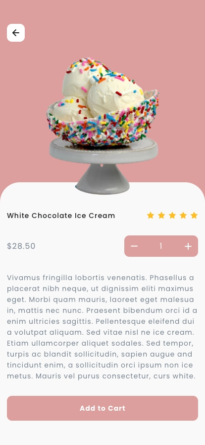Ice Cream Shop Mobile App UI Kit - Screenshot 2