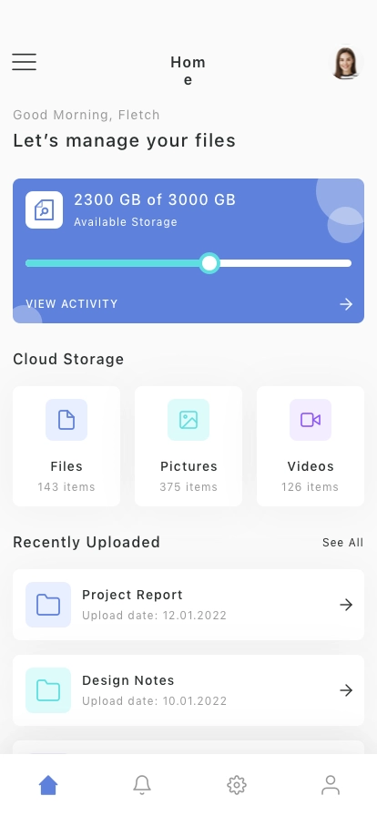 Cloud Storage Mobile App UI Kit - Screenshot 3