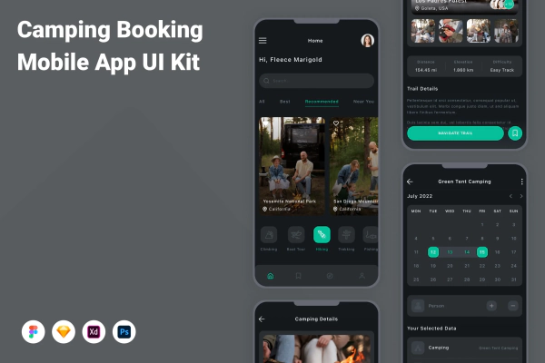 Camping Booking Mobile App UI Kit