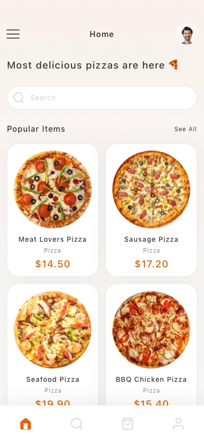 Pizza Delivery Mobile App UI Kit - Screenshot 3