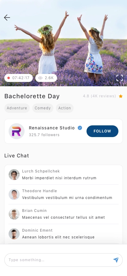 Cinema Streaming Mobile App UI Kit - Screenshot 4