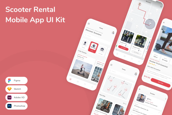Scooter Rental Mobile App UI Kit