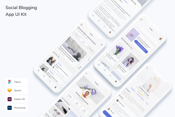 Social Blogging App UI Kit