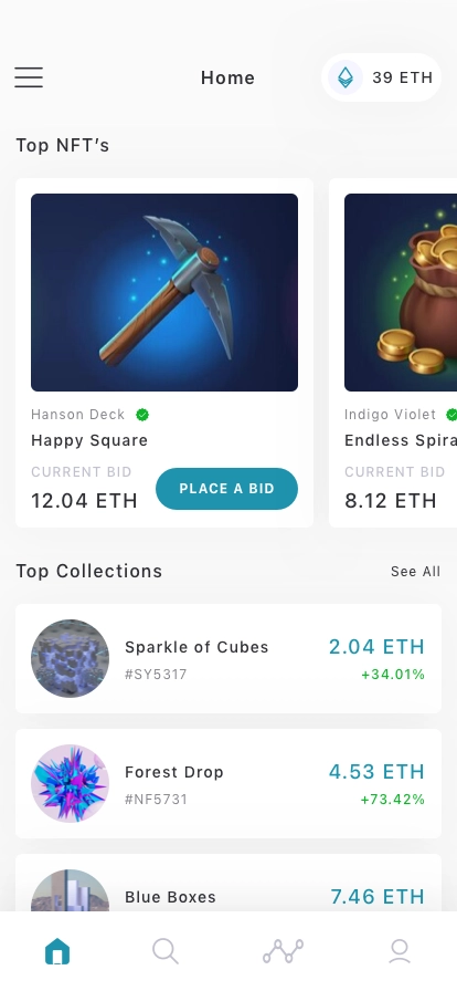 NFT Market Mobile App UI Kit - Screenshot 1