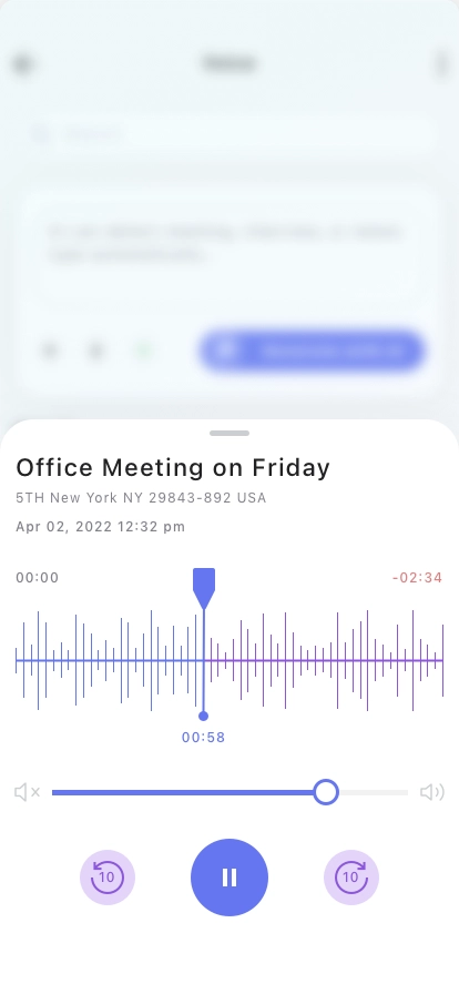 AI Audio Recording Mobile App UI Kit - Screenshot 5
