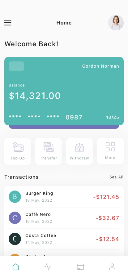 Finance & Banking Mobile App UI Kit - Screenshot 1