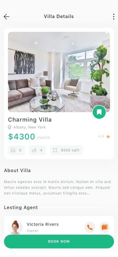 Real Estate Mobile App UI Kit - Screenshot 3