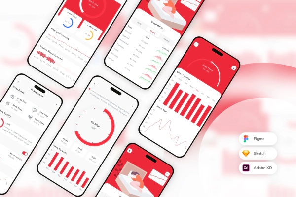 Sleep Tracker Mobile App UI Kit