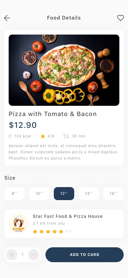 Food Order & Delivery Mobile App UI Kit - Screenshot 2