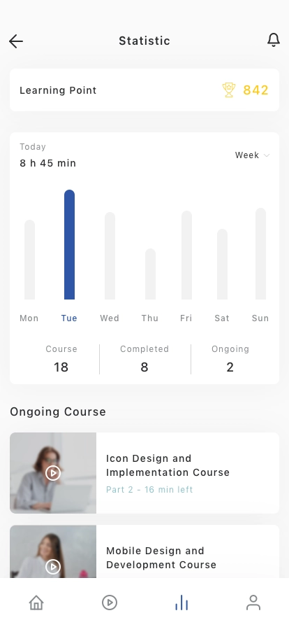 Online Course Mobile App UI Kit - Screenshot 5