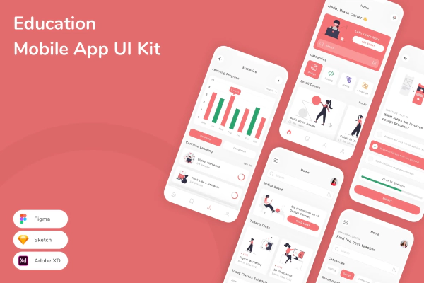 Education Mobile App UI Kit