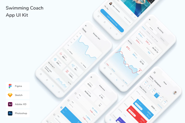 Swimming Coach App UI Kit