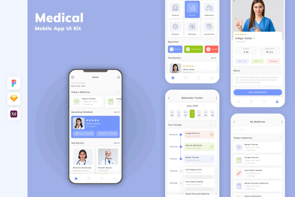 Medical Mobile App UI Kit
